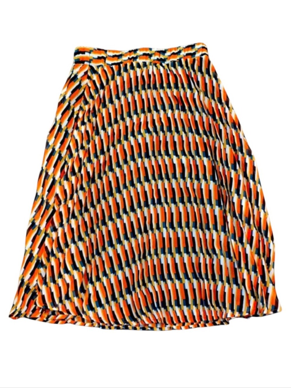 F21 Pleated Geometric Print Skirt NWT Sz M